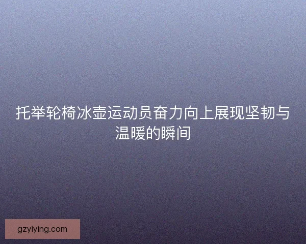 托举轮椅冰壶运动员奋力向上展现坚韧与温暖的瞬间